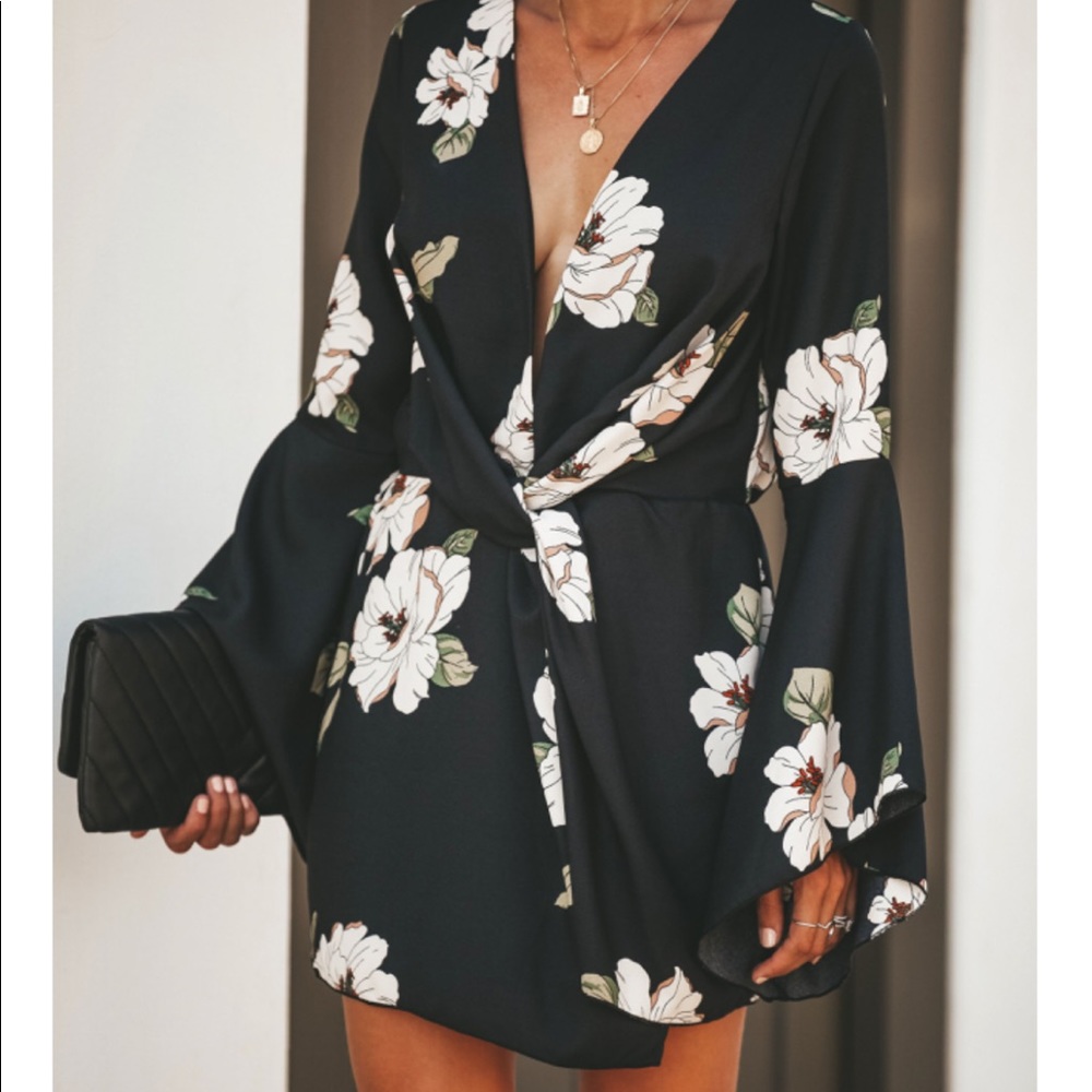 Floral twist dress